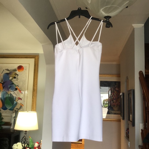 🌺 Zara Bodycon White Dress Sz S - Picture 3 of 9